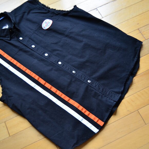 Harley-Davidson Men's Black Full Button Up Motorcycle Vest Size XXL Dirt Track - Picture 5 of 12